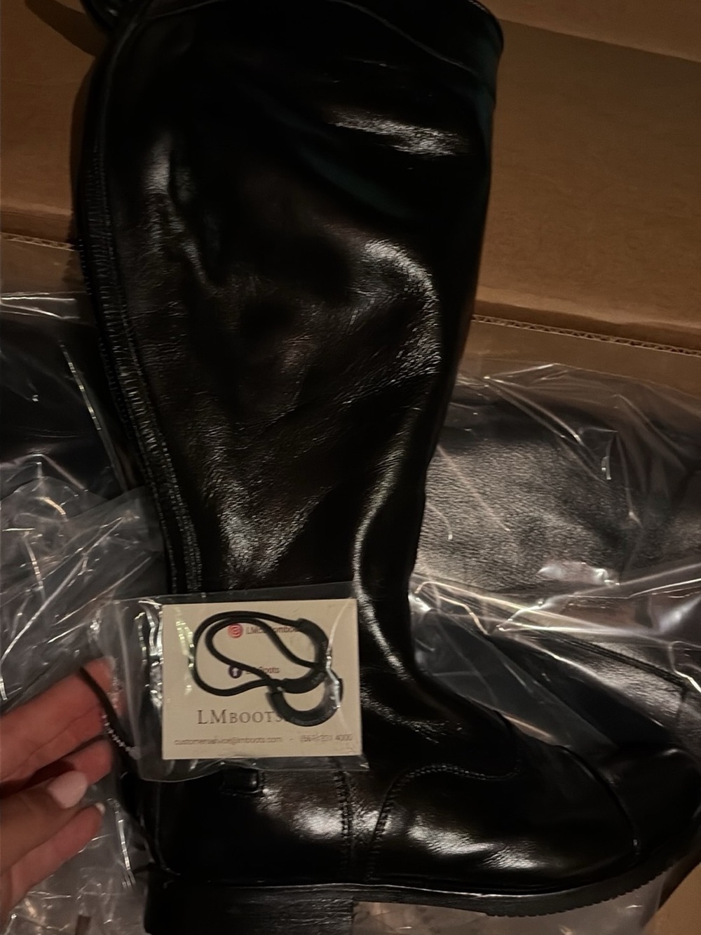 Custom LM tall riding boots new with tags 9 XW